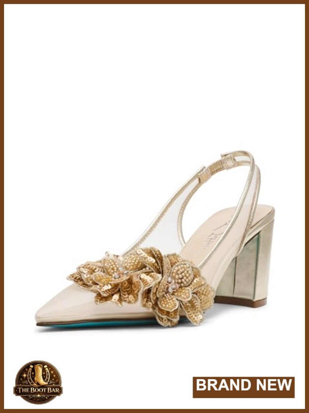 Betsey Johnson Petra Pointed Toe Slingback Block Heel Pump